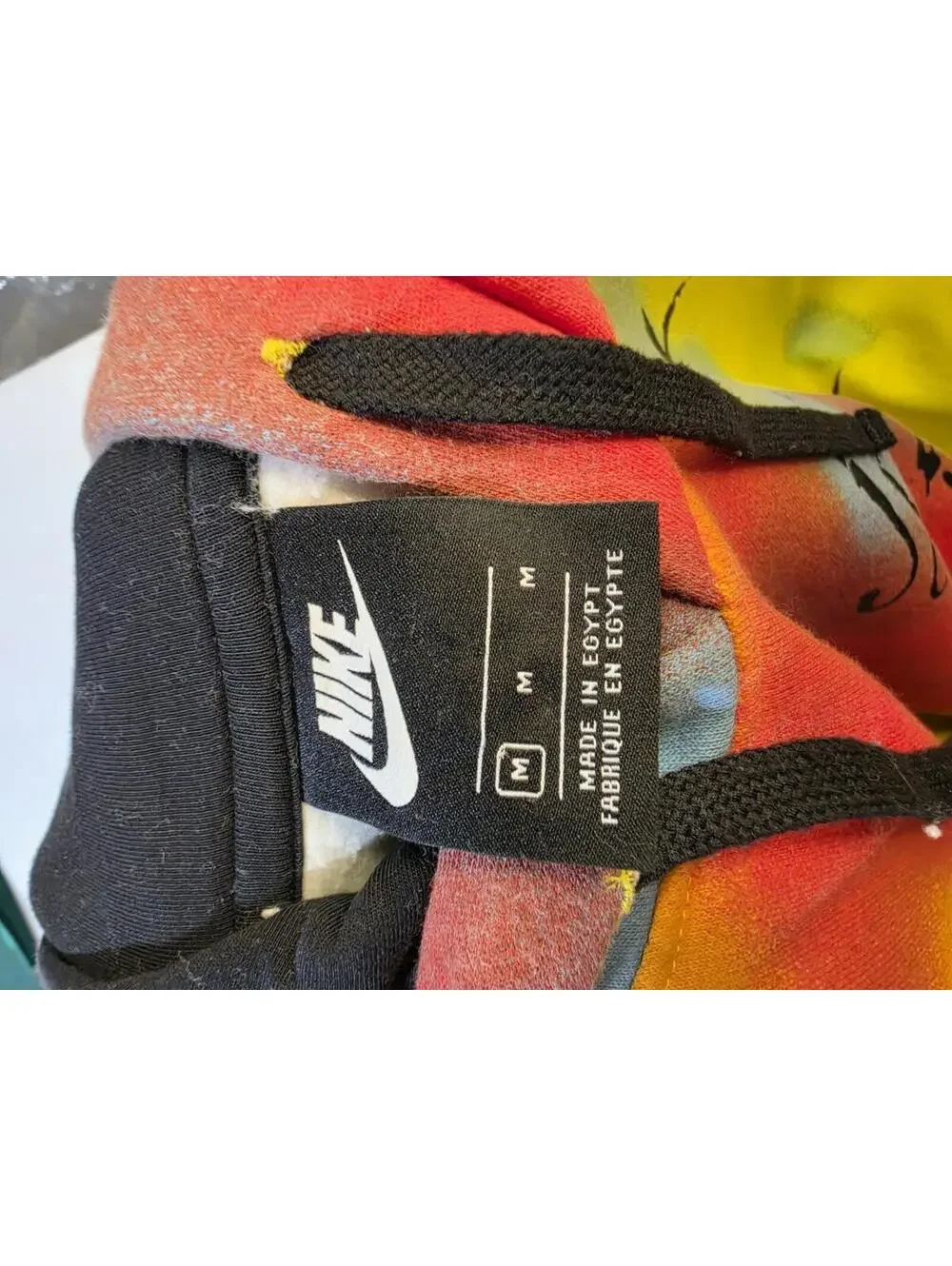 Nike Tie-Dye Pullover Hoodie in Yellow, Red, Blue